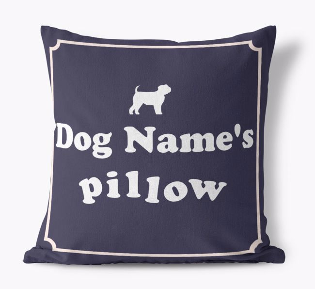  {dogsName}'s Pillow: Personalised {breedFullName} Canvas Cushion